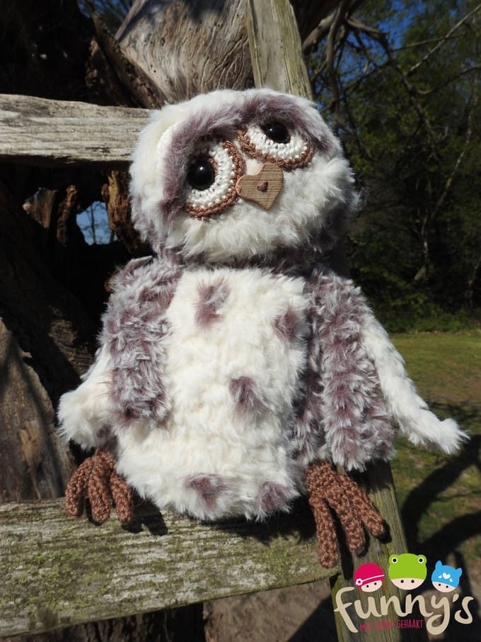 Haakpakket Funny Furry Owl Soft donkerbruin