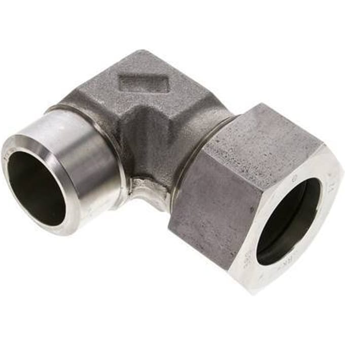 38S & 44mm RVS L-Vorm Snijringkoppeling Lasverbinding 315bar ISO 8434-1