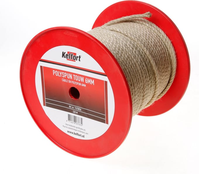 Kelfort Polyspun koord geel 6mm