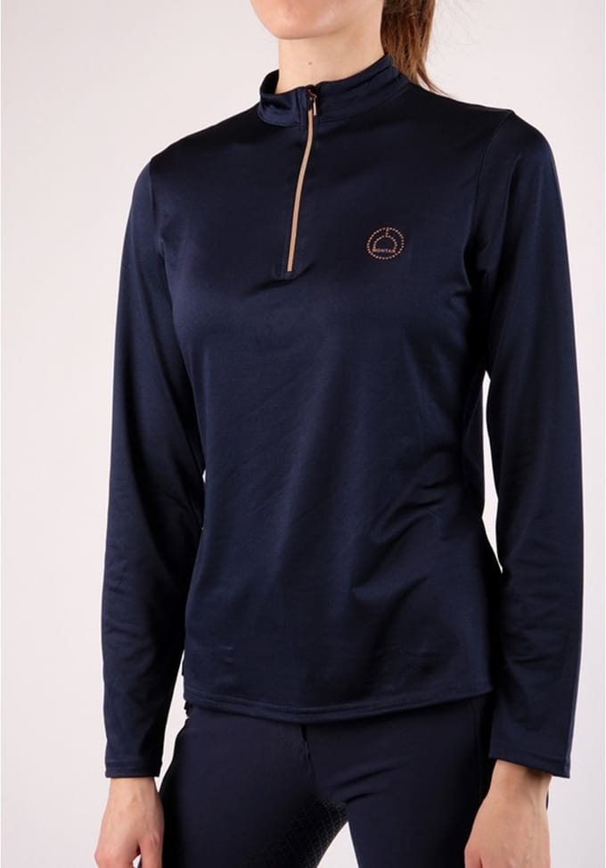 MONTAR EVERLY ROSEGOLD LONGSLEEVE BASELAYER Donkerblauw