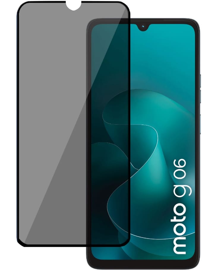 TechNow Privé Screenprotector geschikt voor Motorola Moto G06 Screenprotector - Privacy Beschermglas - Rounded - Privacy Proteqt+
