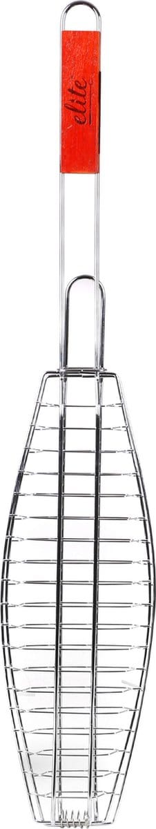 Elite BBQ/barbecue rooster - klem grill - metaal - 72x14x1cm - Speciaal voor vis