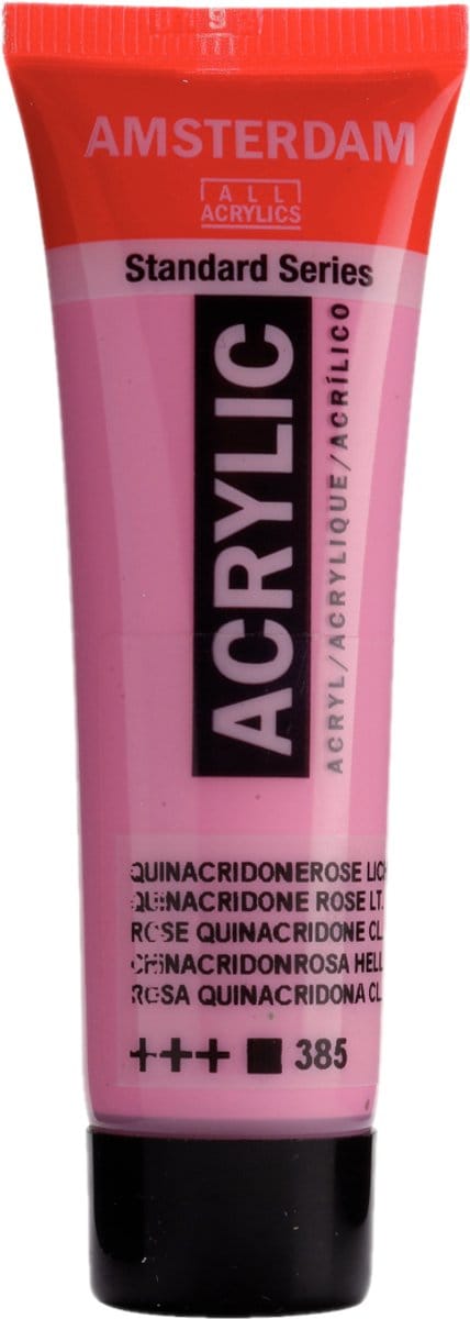 Verf - Acryl - 385 - Quinacridone roze licht - Amsterdam - 20ml