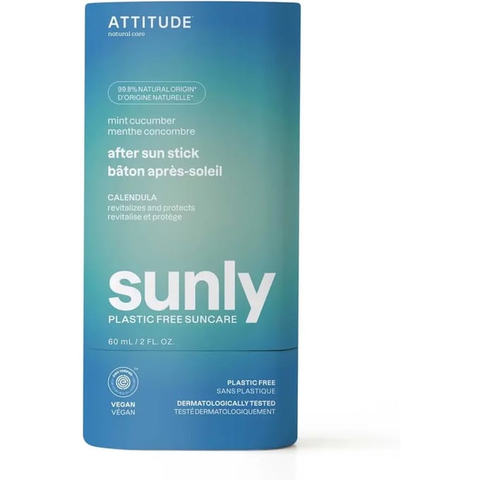 Attitude Sunly After Sun Stick SPF30 Mint & Komkommer - 60 gr