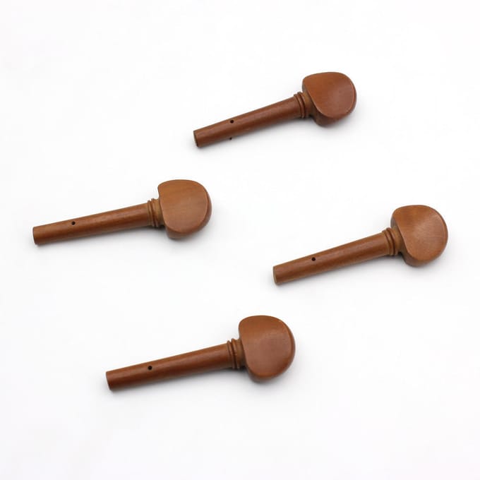 4 stuks 4/4 maat viool stemsleutelset van jujubehout, houten vervanging voor 4/4 maat viool brown