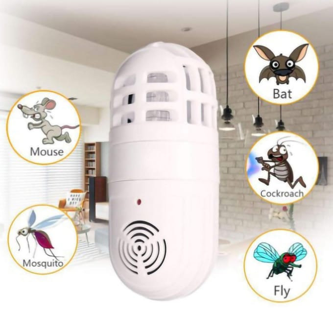 Bug Catcher Ultrasone Muggen Vliegende Insecten Vallen Compacte Doder voor Binnengebruik Universeel Wit white