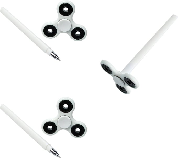 Banzaa Fidget Pen Anti stress Performance Spinner set 3 stuks  ‒ 2 in 1 Rage 2021 Wit