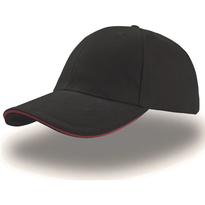 Atlantis Headwear Liberty Sandwich Cap AT610 - black/red - One size
