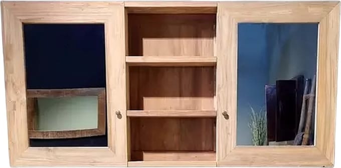 Badkamerspiegel / kast Kaya Teak 165x80 cm