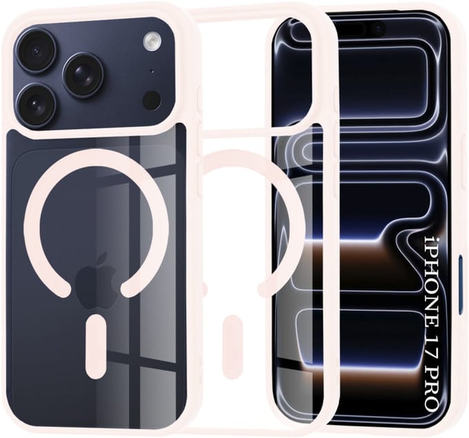 Techsuit MagSafe Pro - Hoesje - iPhone 17 Pro - Nuderoze - MagSafe