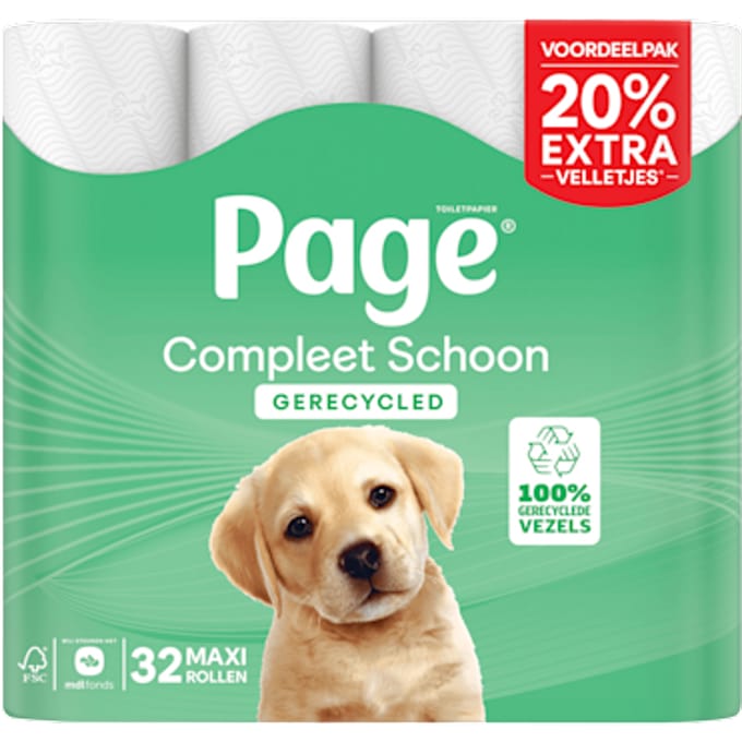 Compleet Schoon Recycled Toiletpapier