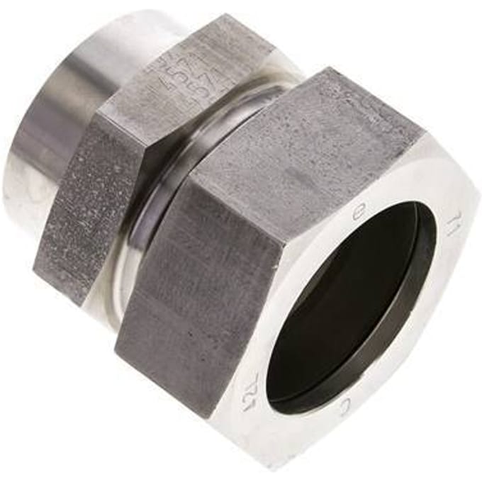 42L & 46mm RVS Rechte Snijringkoppeling Lasverbinding 160bar ISO 8434-1