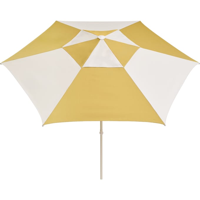 HAY Terrazza parasol - HAYTerrazzaOffwhiteochre - Ø300 x H170-235 cm