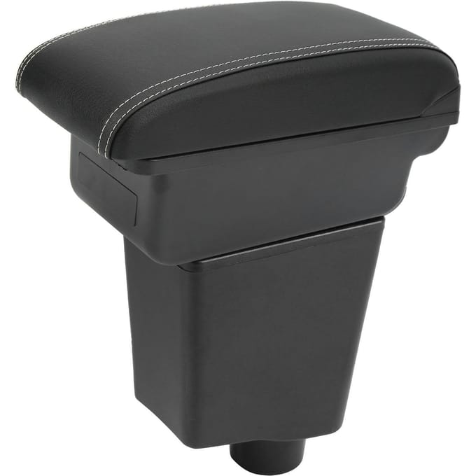 Middenarmsteun Opbergdoos Console Kunstleer Zachtsluitend Vervanging voor Captur Clio 4 black
