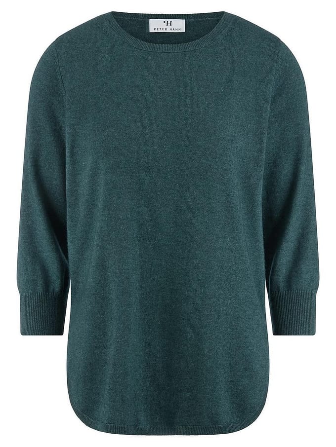 Trui ronde hals en 3/4-mouwen Van Peter Hahn turquoise