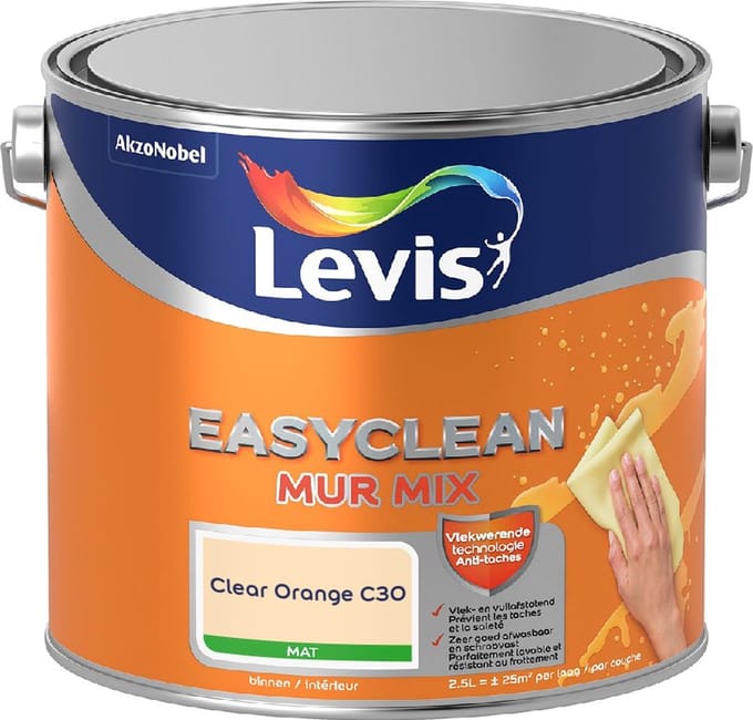 Levis - Easyclean Mur Mat Mix - Clear Orange C30 - Mengverf - 2,5 L