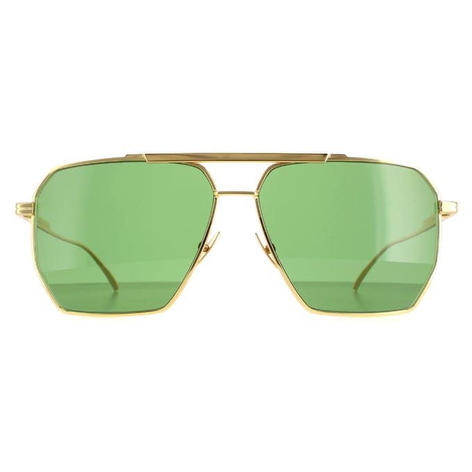 Bottega Veneta Square Dames Gold Green BV1012S