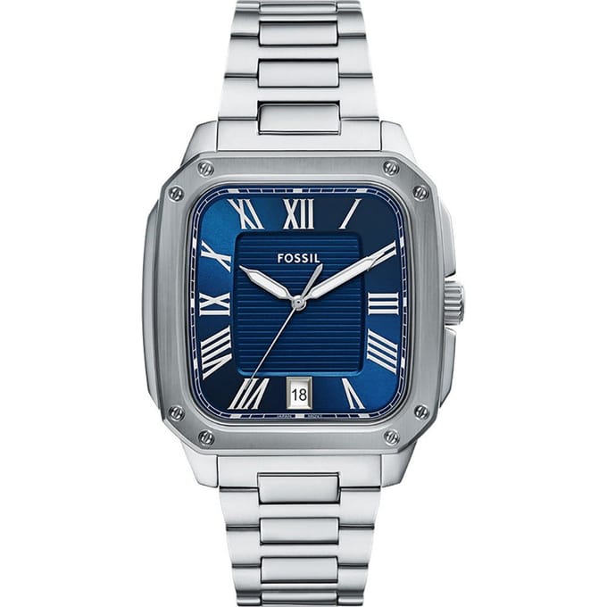 Fossil CROSBY Heren Horloge 42 mm - Zilverkleurig