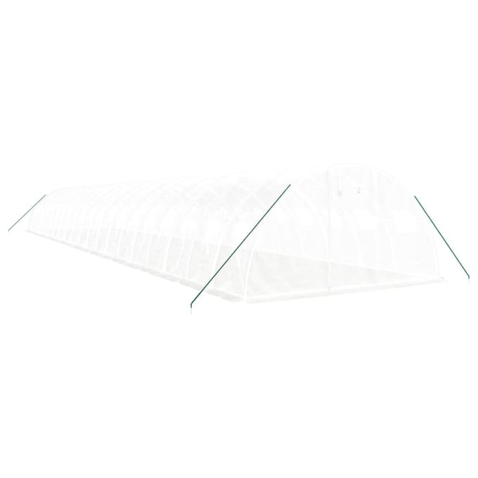 vidaXL - Tuinkas - met - stalen - frame - 80 - m² - 20x4x2 - m - wit