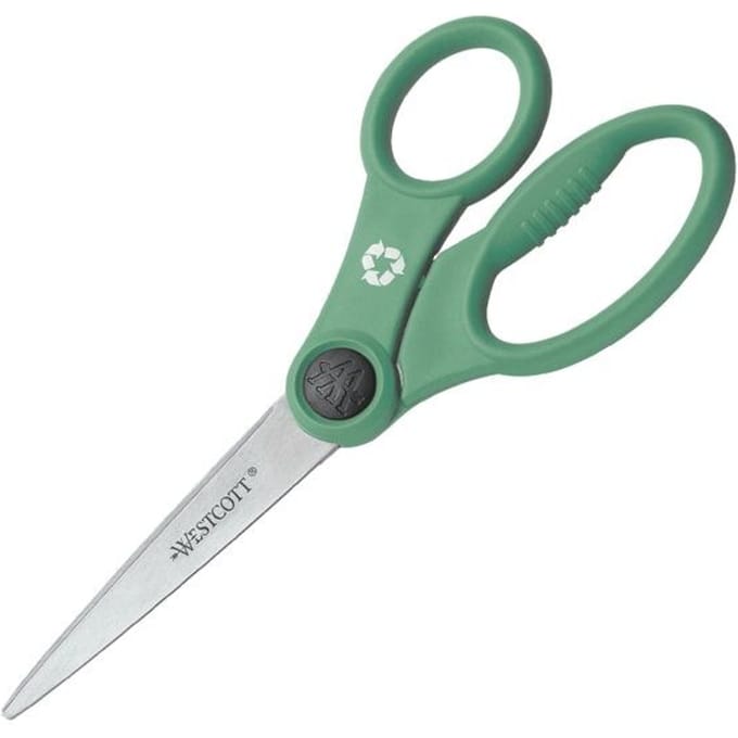 Westcott schaar - 18cm - KleenEarth - RVS - Microban - recycled grip - groen - AC-E32170