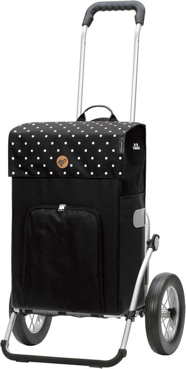 Andersen SHOPPER MANUFAKTUR Boodschappentrolley Royal Shopper Malit 49L Black Zwart 110cm