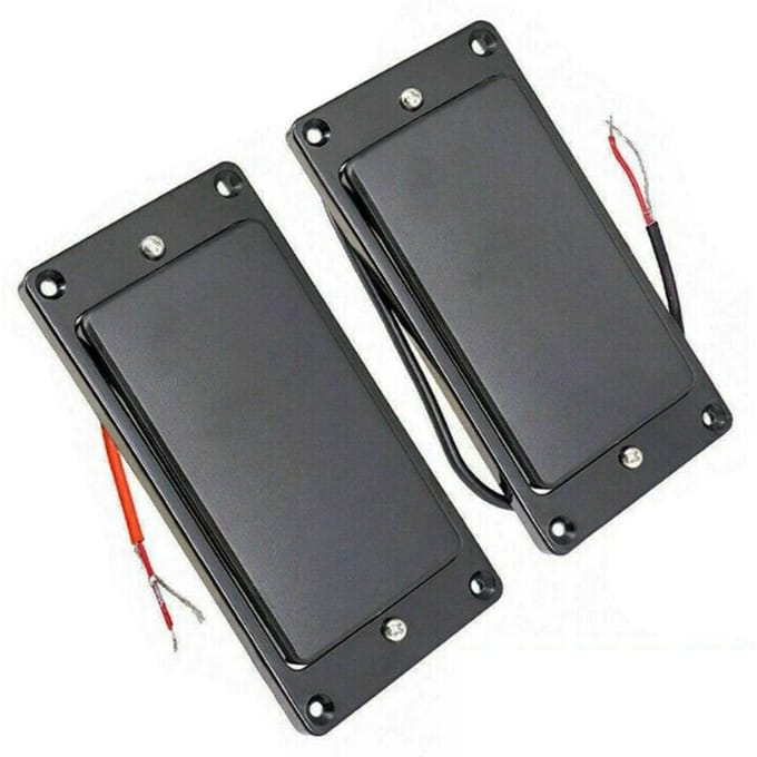 MX0310D 2 Stuks Gitaar Verzegelde Humbucker Pickups Dubbele Spoel Brug & Hals Pickup Set Voor Lp Elektrische zwart
