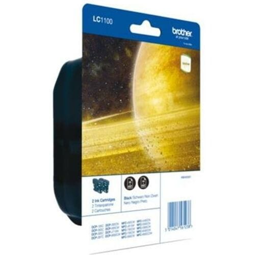 Brother Inktcartridge LC-1100BKBP2 Zwart Multipack