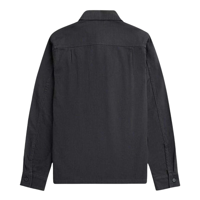 Fred Perry Heren Anker visgraat overhemd (Grijs)