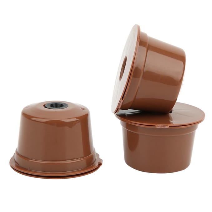 3 stuks herbruikbare navulbare koffiecapsulefilterbeker vervangende accessoires geschikt voor Caffitaly brown