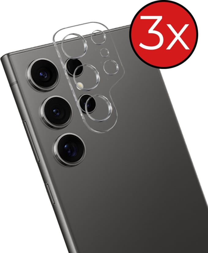 Camera Lens Protector - 3 Stuks - Geschikt voor Samsung Galaxy S24 Ultra - Camera Screenprotector - Beschermglas - Gehard Glas - Tempered Glass - Screen Protector