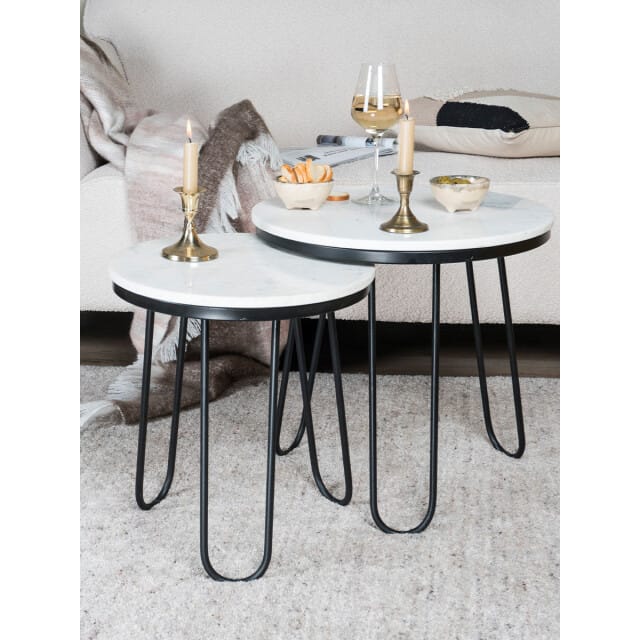 Salontafel Milan - Marmer - 49 cm - Rond