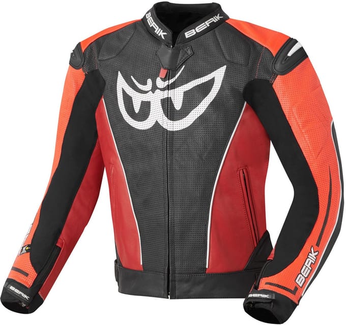 Berik Street Zwart Rood Leren Motorjas - Jas