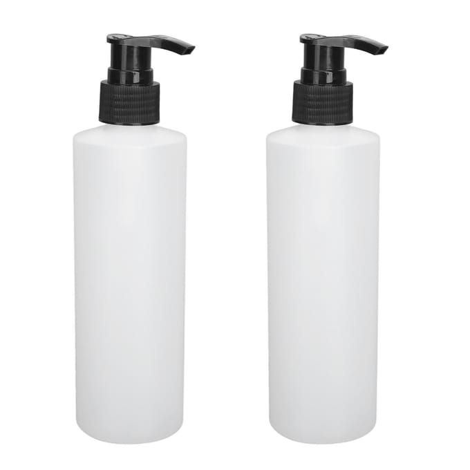 2 stuks 250ml massageolie dispenser, hervulbare crème shampoo pomp dispenser voor massageolie white