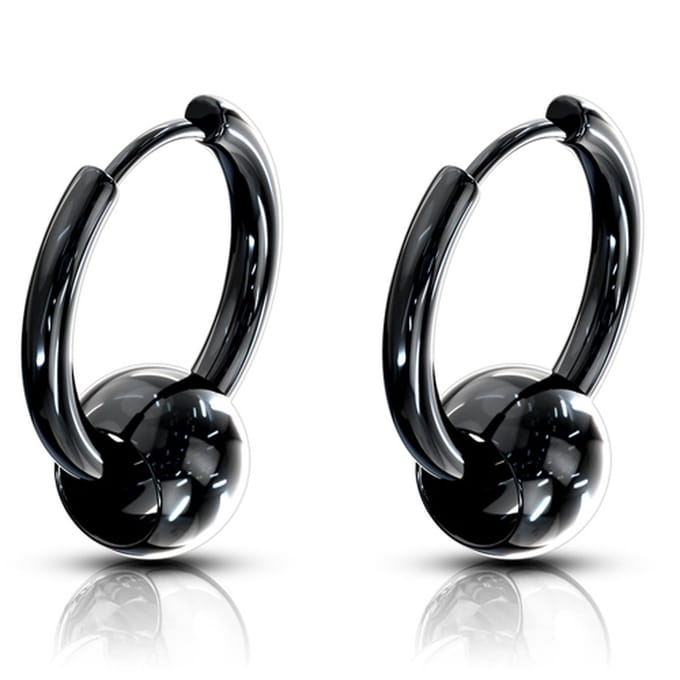 Oorbellen Captive Ball action ringen 0.8x12 - zwart - LMPiercings