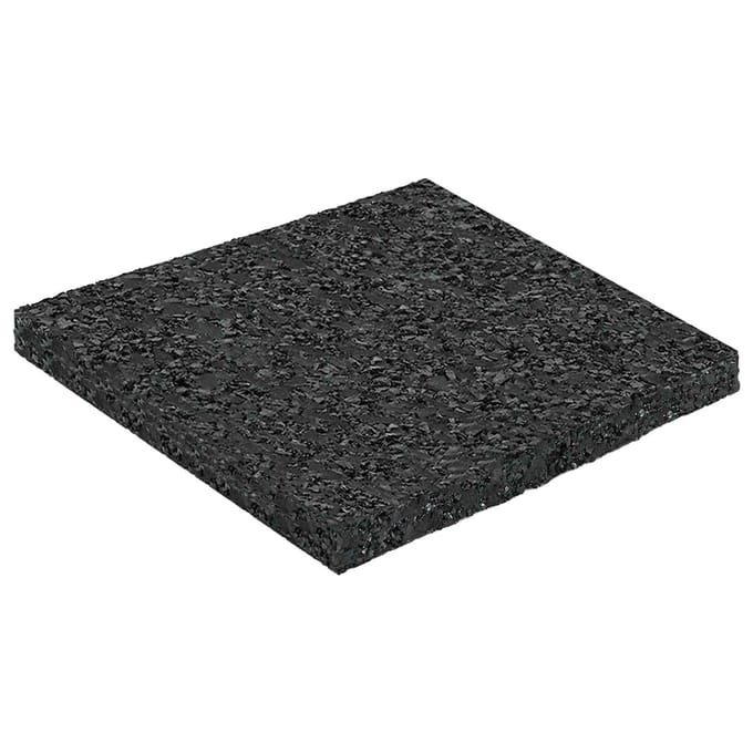 vidaXL Rubber granulaat patio pad Zwart 9 x 9 x 0,6 cm Rubber