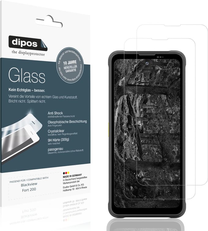 dipos – 2x Pantserfolie geschikt voor Blackview Fort 200 | 9H Screenprotector