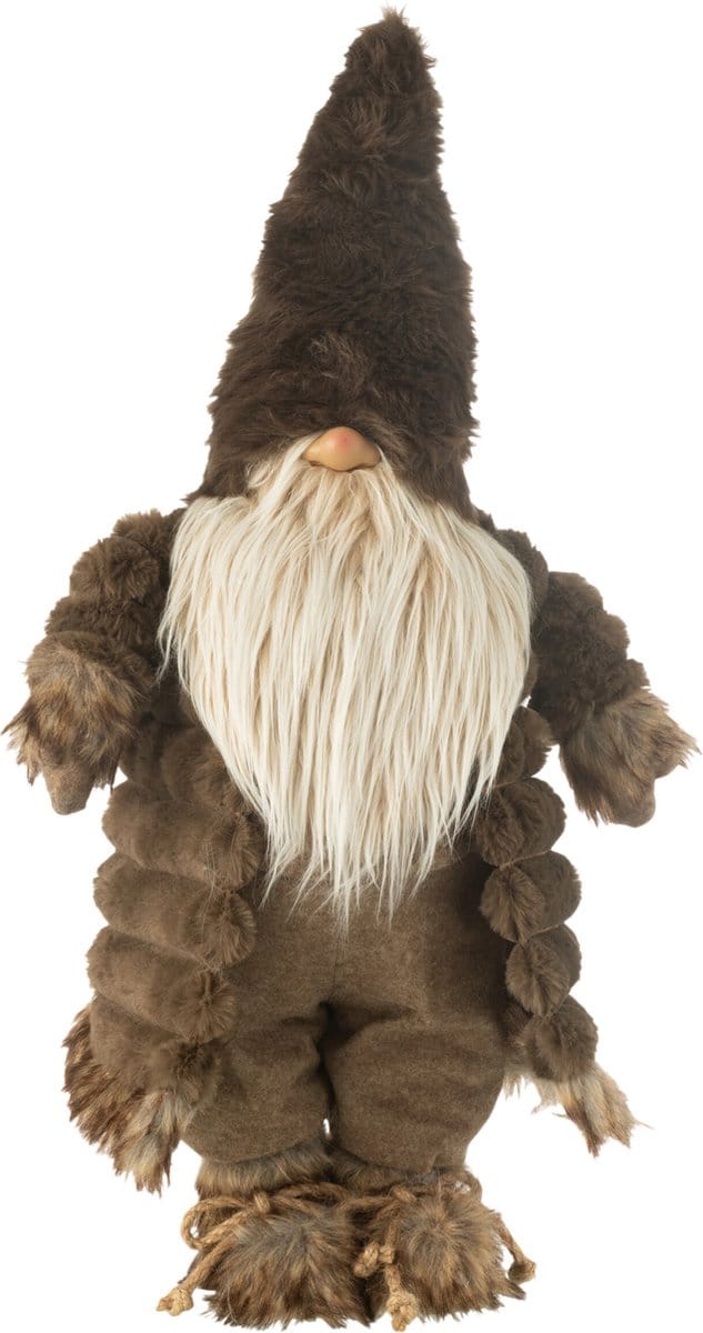 J-Line figuur Kabouter Bos - textiel - bruin - small