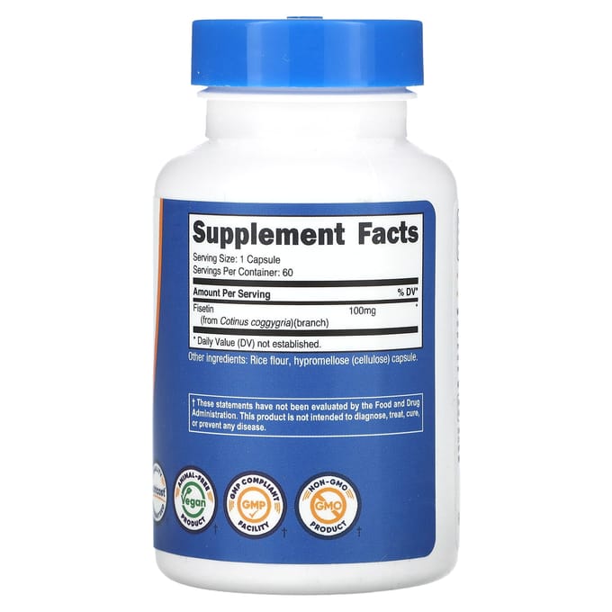 Fisetine, 100 mg, 60 Capsules