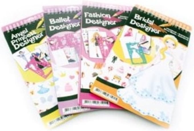 Modeontwerper schetsboek 4 ass. 46101Z.