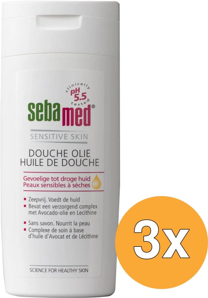 3x Sebamed Douche olie (200 ml)