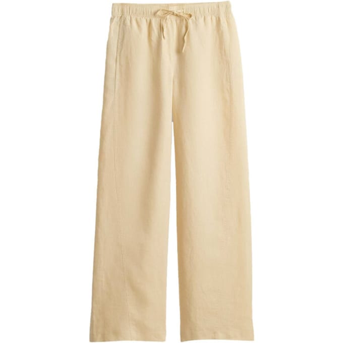 Linnen broek met elastische band model 'Mileni resort'