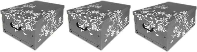 4x Opbergboxen/Opbergdozen grijs 52 x 38 cm - Bewaardozen