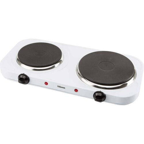 Tristar Elektrische kookplaat 2500W - KP-6245 - 2 Kookzone - Vrijstaand - Wit