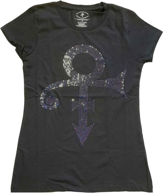 Prince - Purple Symbol Dames Tshirt - L - Zwart