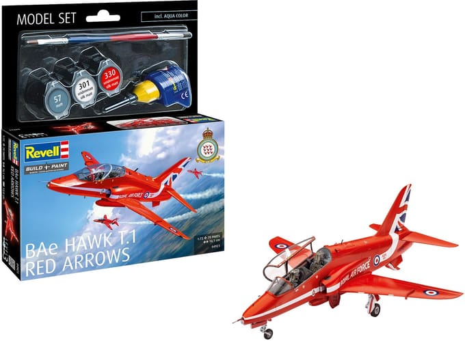 Revell Modelbouwpakket Militaire voertuigen - 64921 BAe Hawk T Red Arrows Model.d Arrows - Model Set Plastic - 1:72 - Modelbouw