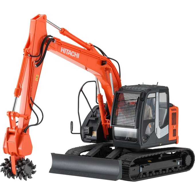 Hasegawa Modelbouwpakket Landbouwvoertuigen - 66111 Hitachi Constructie Graafmachine Zaxis 135US met Sloopkoppen Plastic - 1:35 - Modelbouw