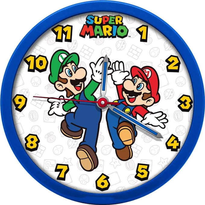 Super Mario Bros Mario wandklok Horloges en klokken