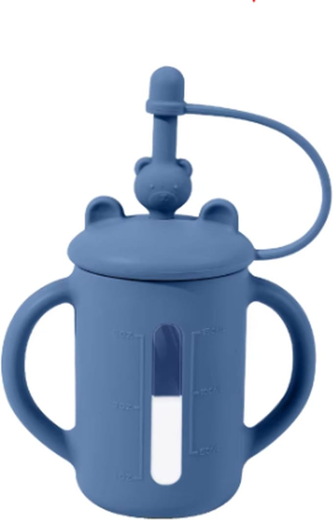 Rietjesbeker - Drinkerbeker - Antilek beker - Sippy cup - Baby - Peuter - 150ML - Blauw