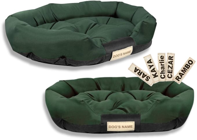 AIO Factory - Ovale Hondemand - 100x75 cm - Waterdicht - Personaliseerbaar - Groen