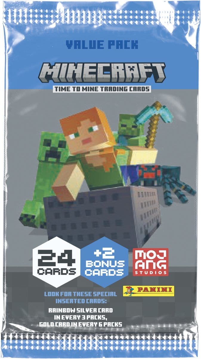 Minecraft Value-Pack met 24 Cards en 2 Bonus Cards